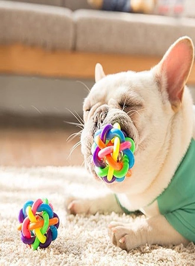 KsPups Dog Squeaky Fetch Toy Colorful Bouncy Rubber Balls with Bell for Small, Medium and Large Dogs (Pack of 1) - Image 3